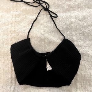 SHEIN black knit crop top